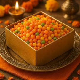 Golden sweet boondi for laddu and festive treats